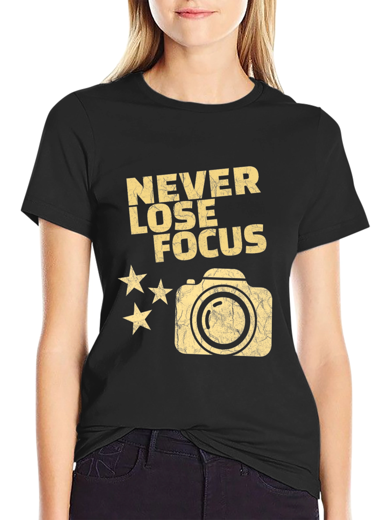 Never Lose Focus Camera Graphic T-Shirt