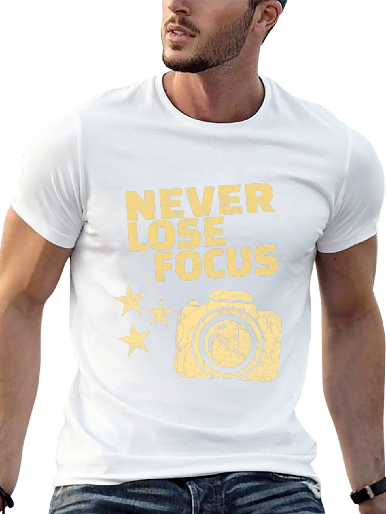 Never Lose Focus Camera Graphic T-Shirt