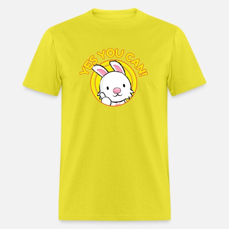 Yes You Can Cute Motivational Thumbs Up Bunny Logo