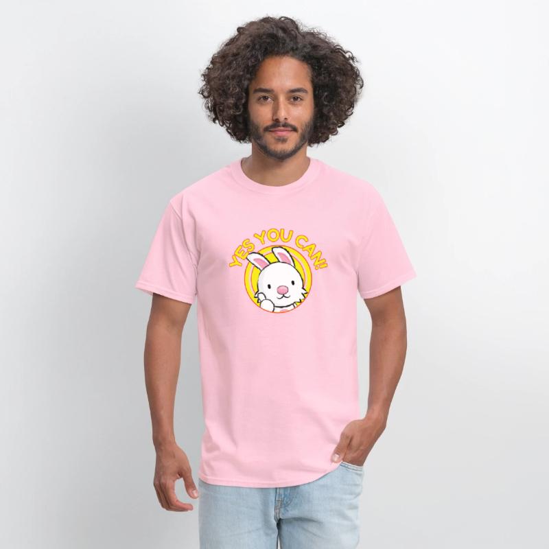 Yes You Can Cute Motivational Thumbs Up Bunny Logo