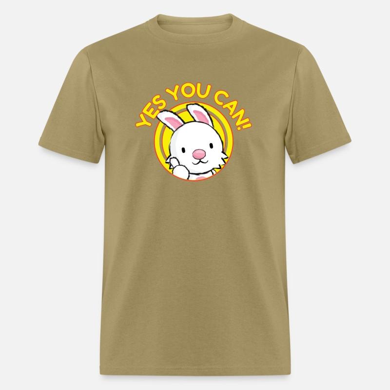 Yes You Can Cute Motivational Thumbs Up Bunny Logo