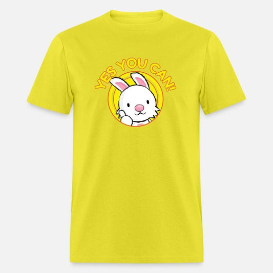 Yes You Can Cute Motivational Thumbs Up Bunny Logo