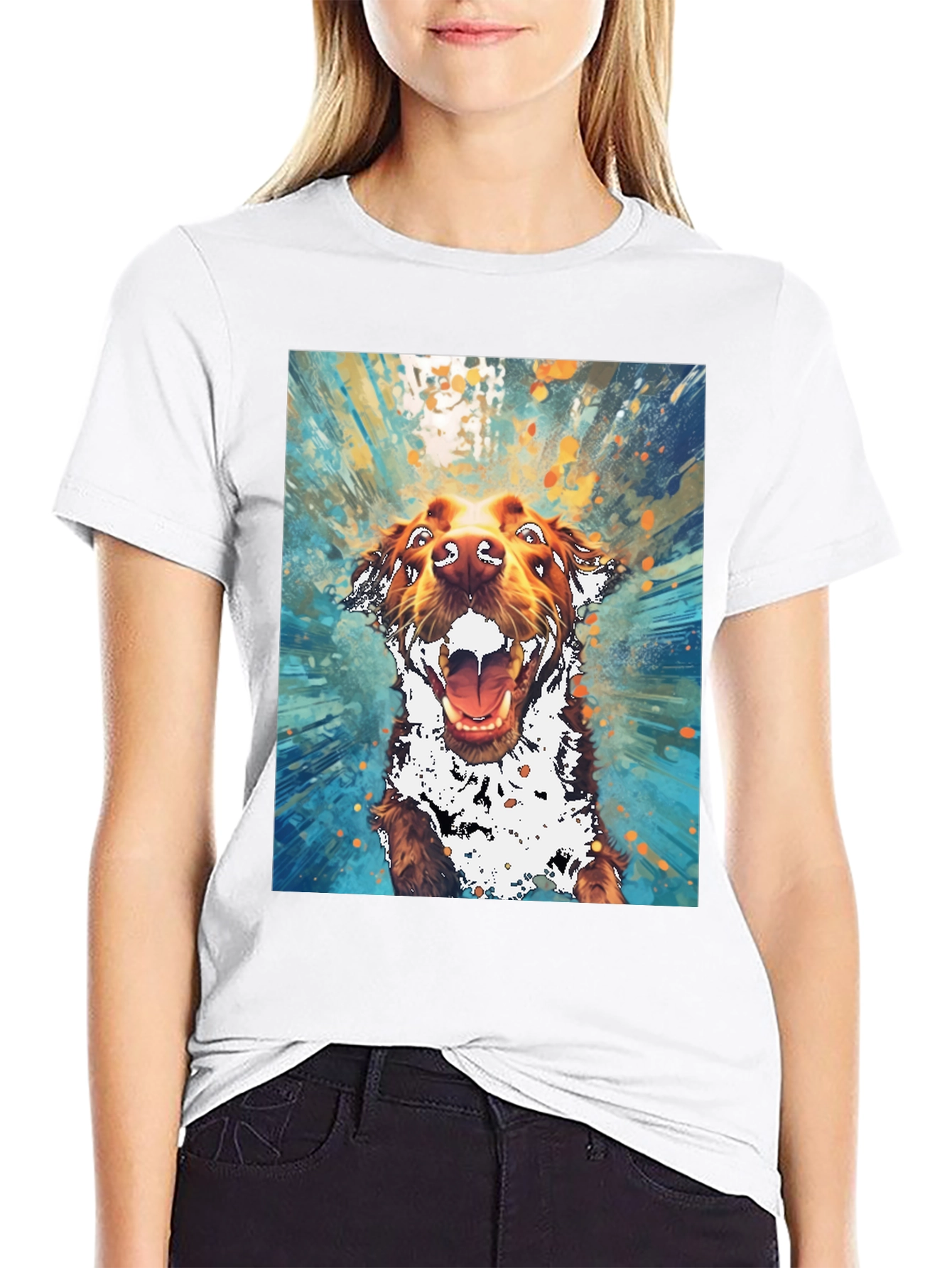Dog Art Graphic Tee - Mens Black T-Shirt