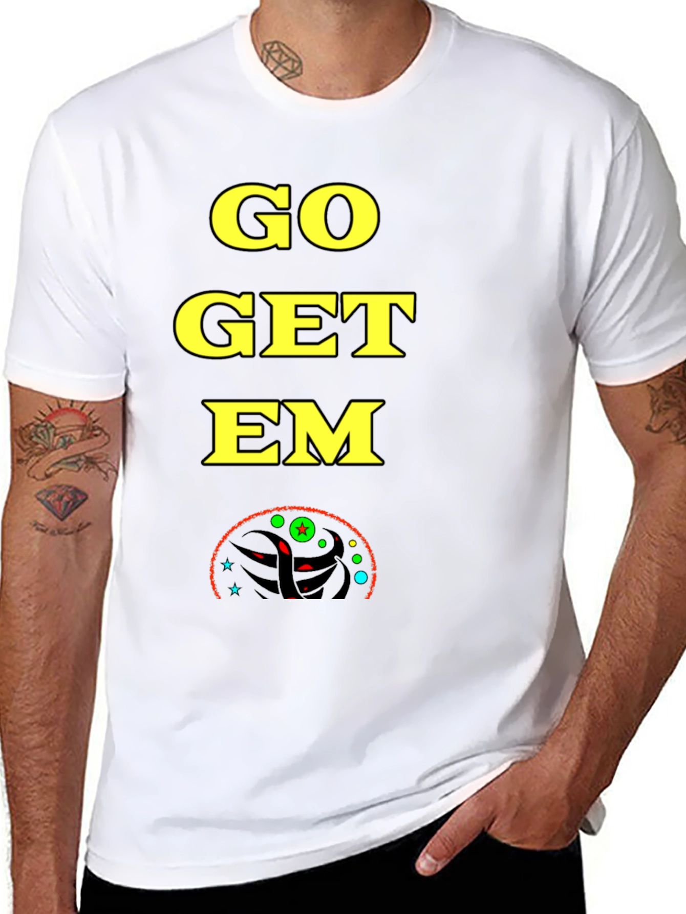 Go Get Em T-Shirt - Black Bold Graphic Tee