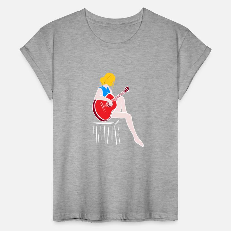 Young woman delicately playing the guitar