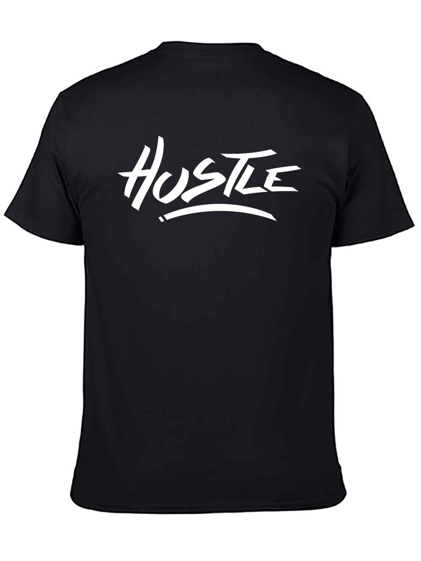 Hustle Graphic Black T-Shirt - Motivational Tee