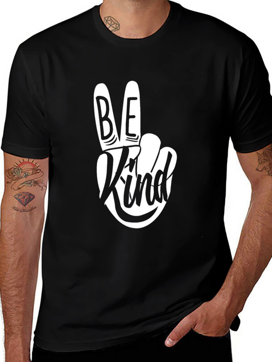 Be Kind Graphic Tee - Stylish Peace Sign Shirt