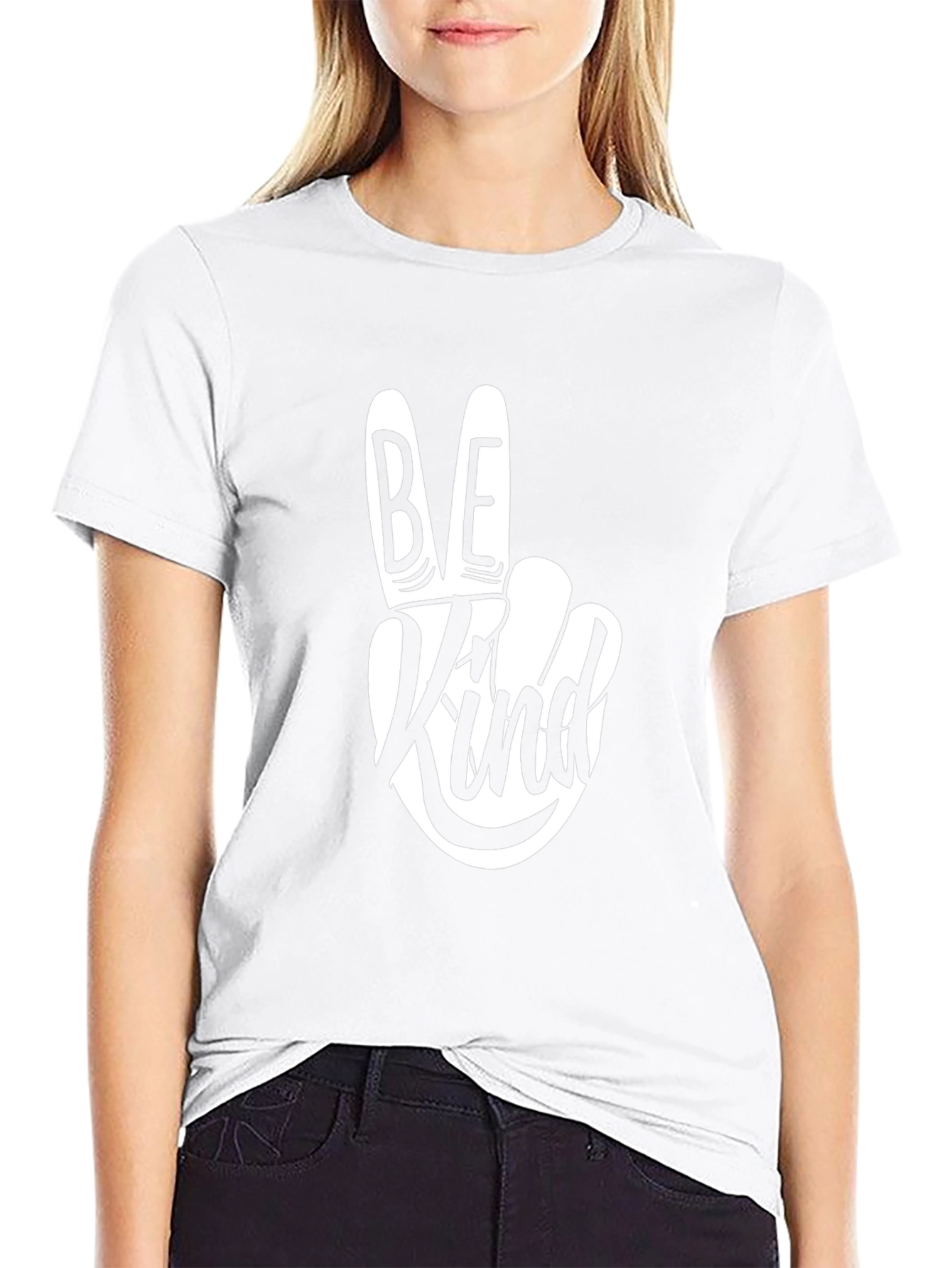 Be Kind Graphic Tee - Stylish Peace Sign Shirt