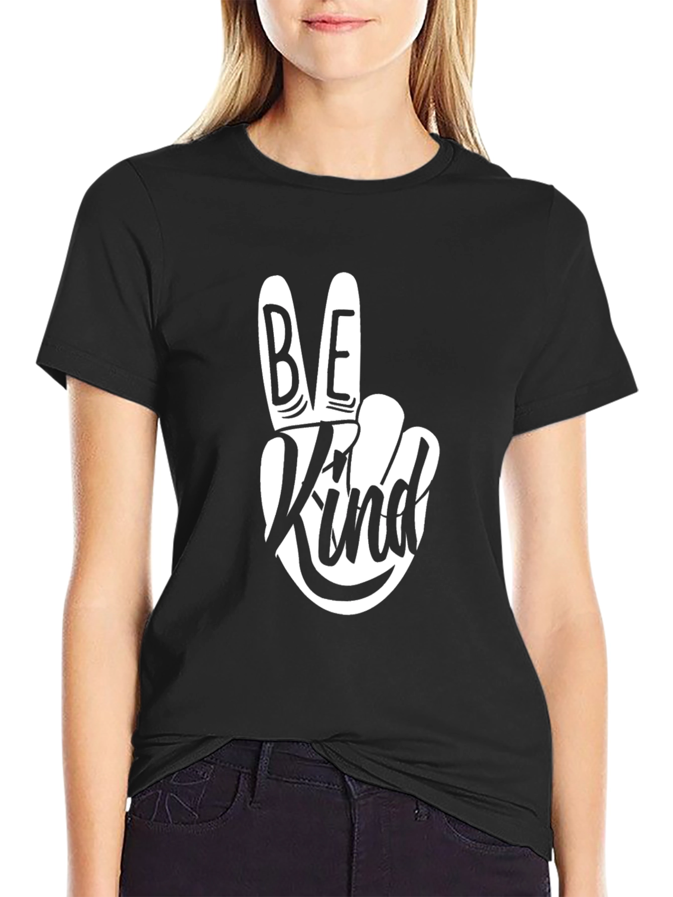 Be Kind Graphic Tee - Stylish Peace Sign Shirt