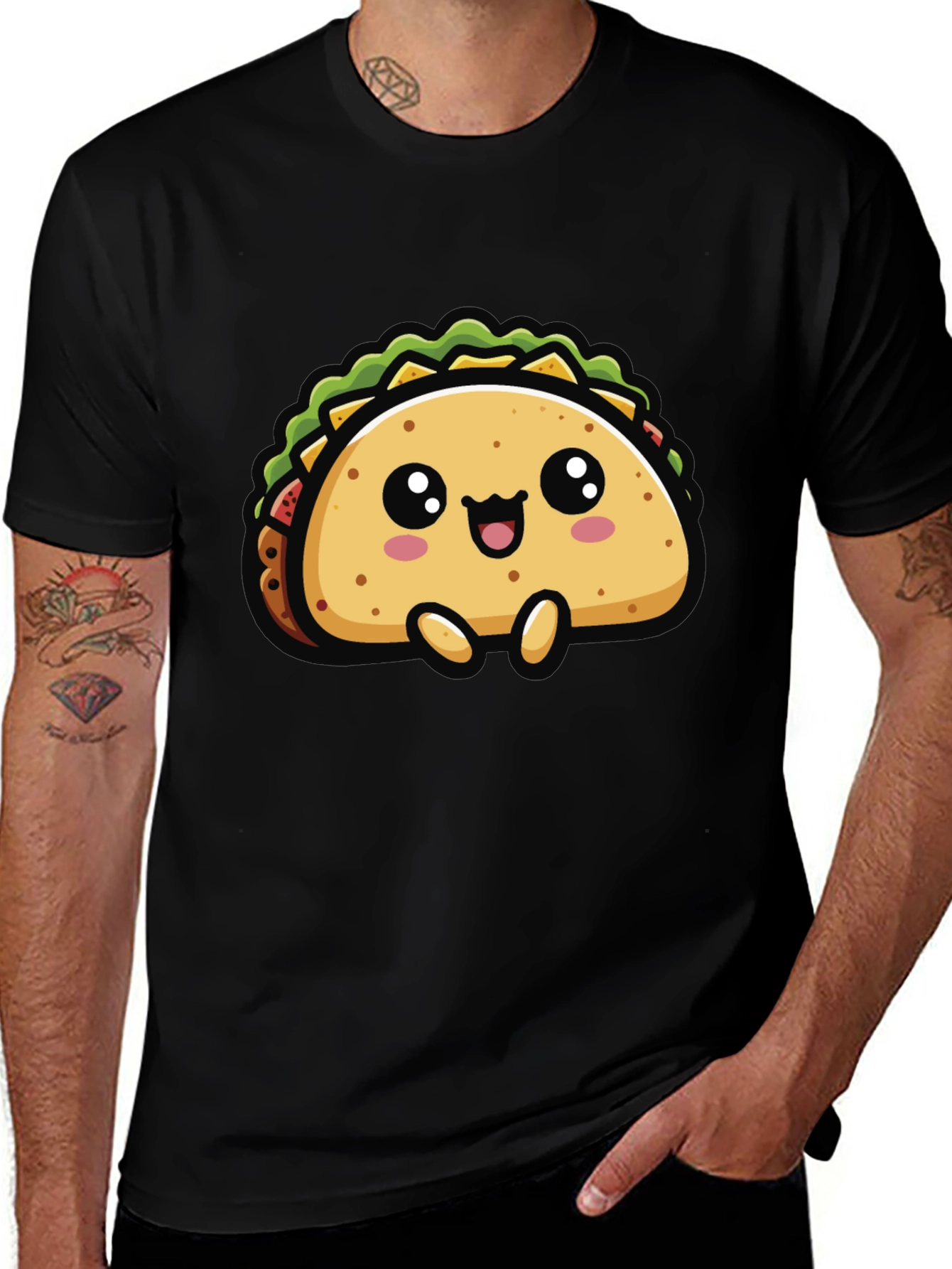 Cute Taco Graphic T-Shirt - Fun Foodie Tee