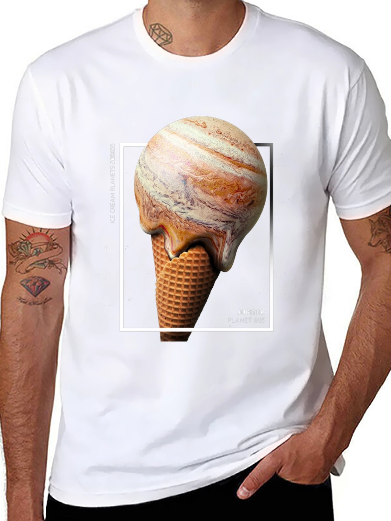 Jupiter Ice Cream Planets T-Shirt - Unique Graphic Tee