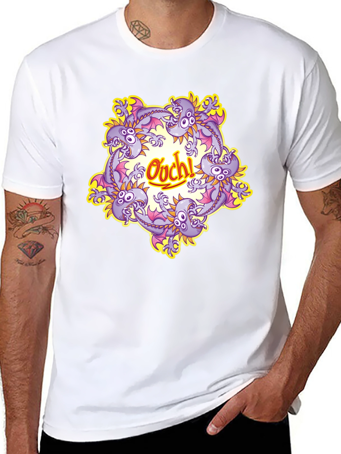 Ouch! Dragon T-Shirt - Black