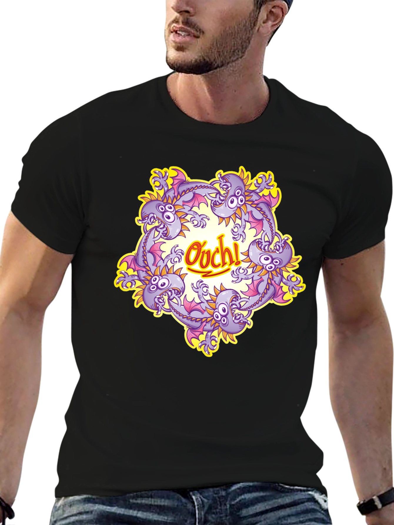 Ouch! Dragon T-Shirt - Black