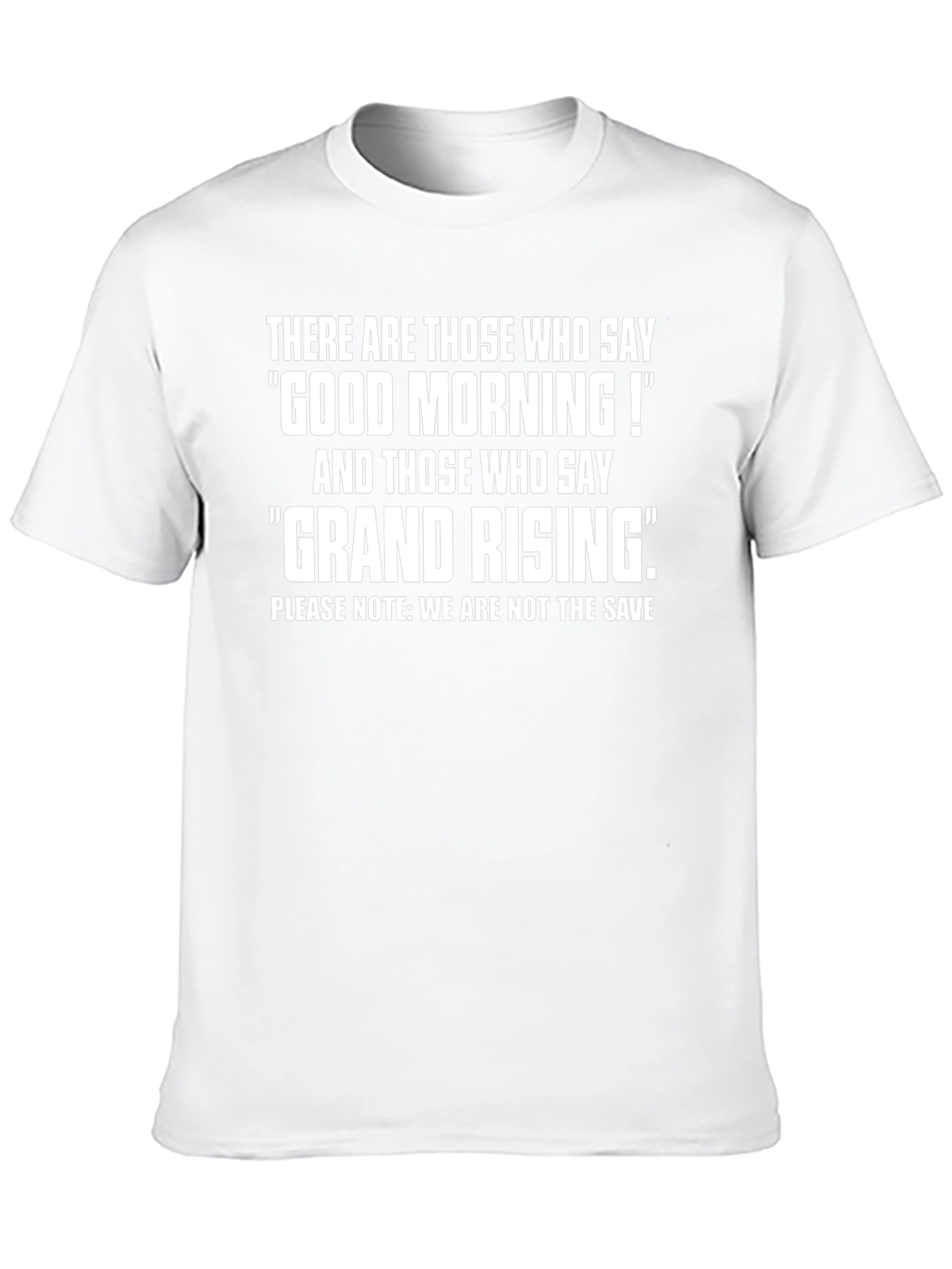 Good Morning vs Grand Rising Black Graphic T-Shirt