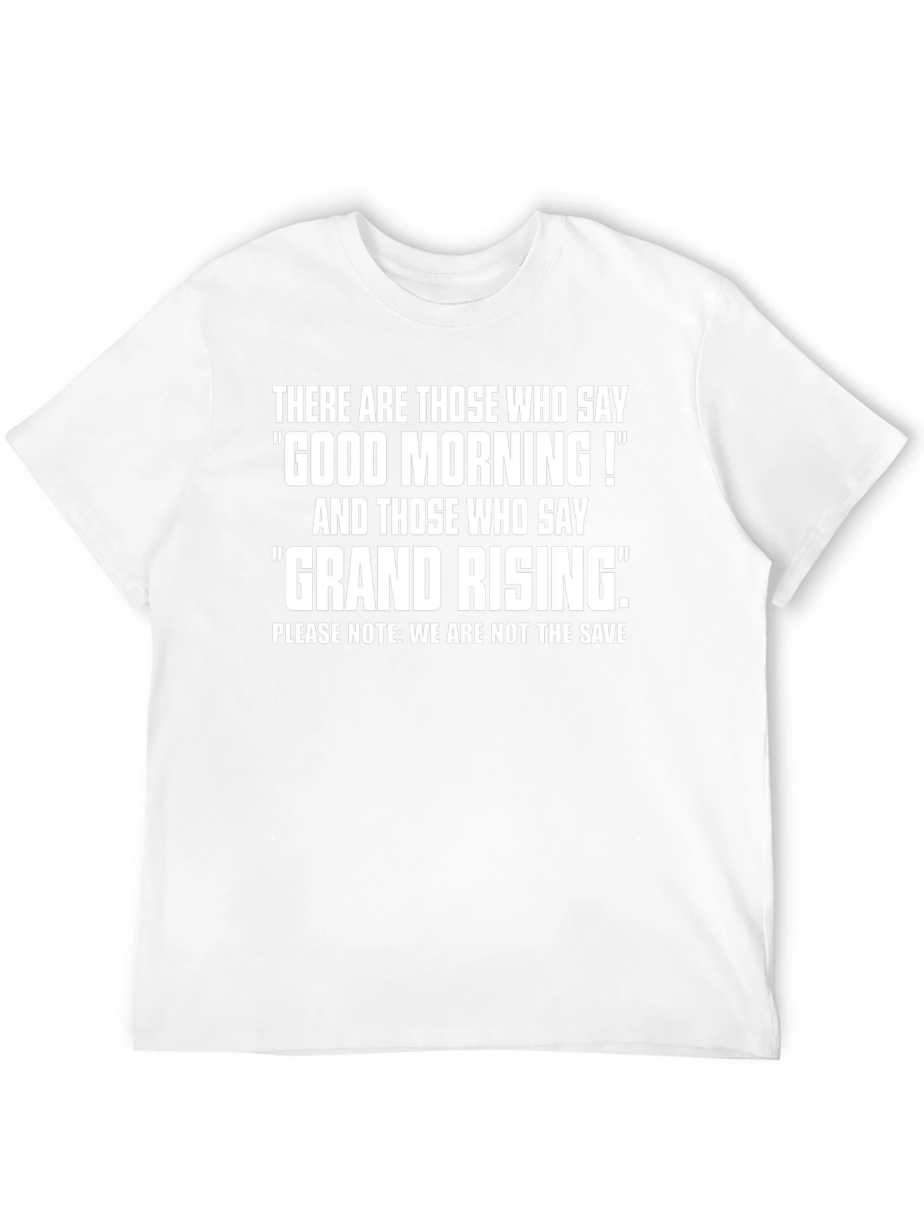 Good Morning vs Grand Rising Black Graphic T-Shirt