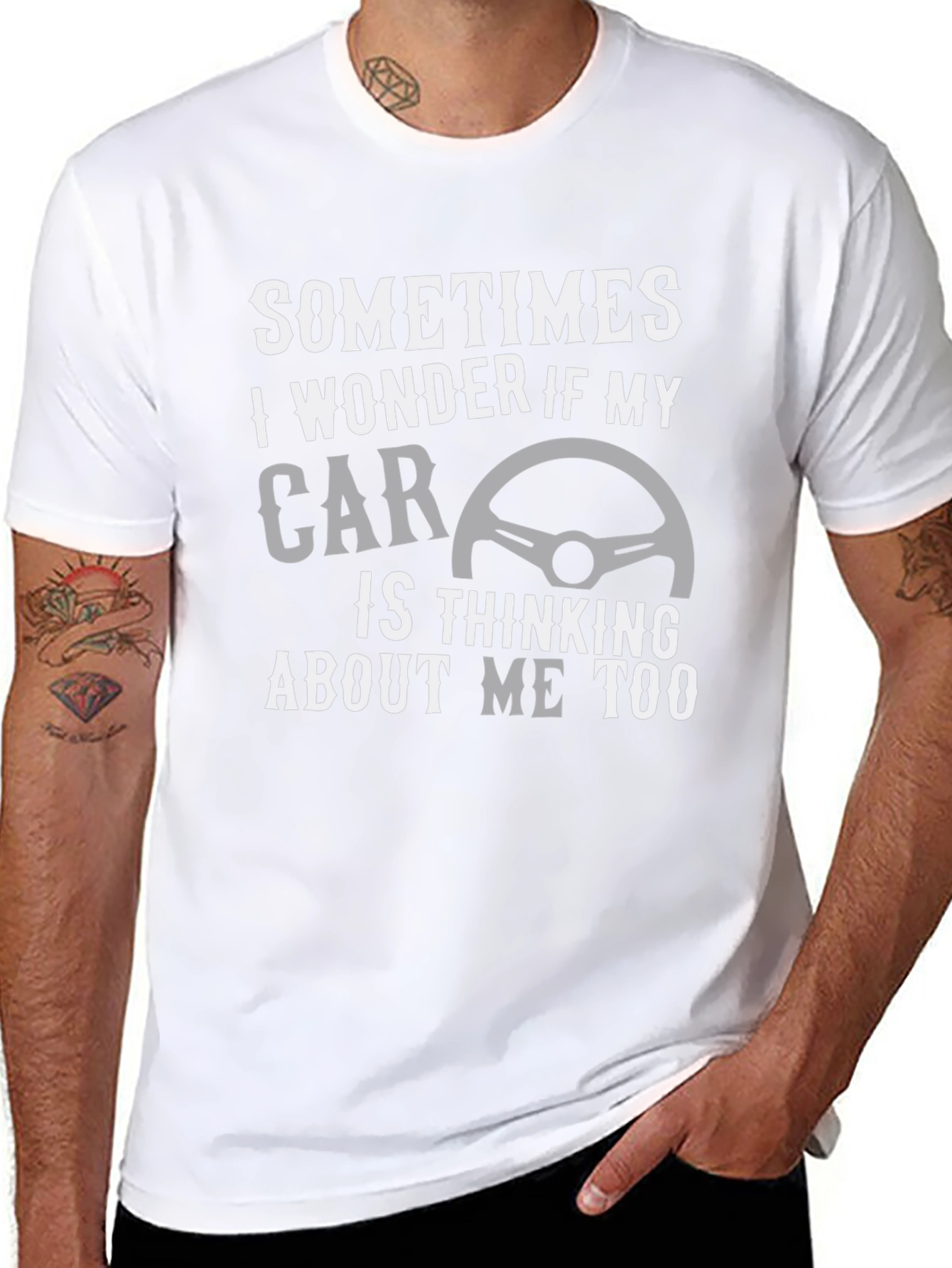 Funny Thinking Car Graphic Tee