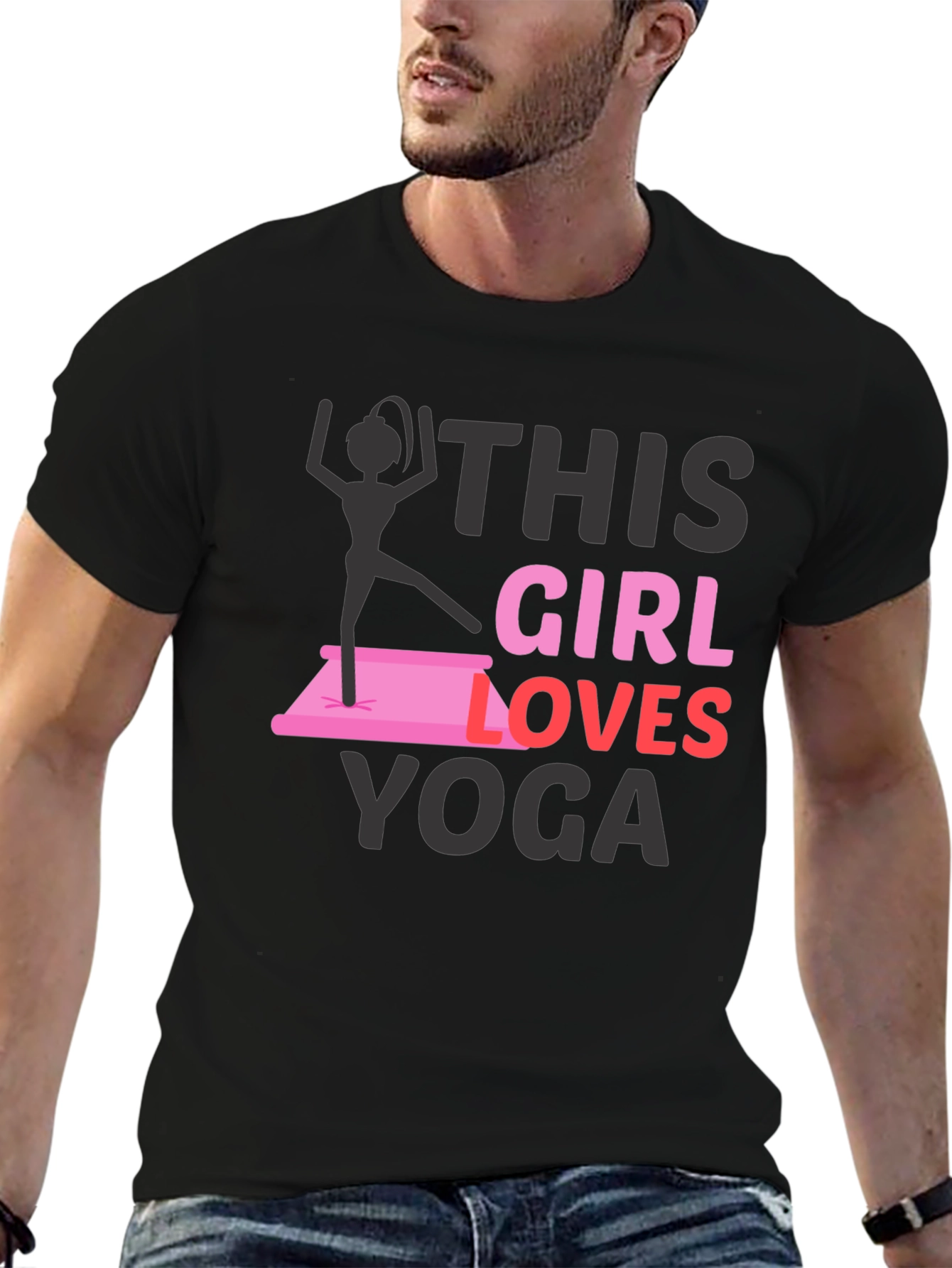 This Girl Loves Yoga Graphic T-Shirt