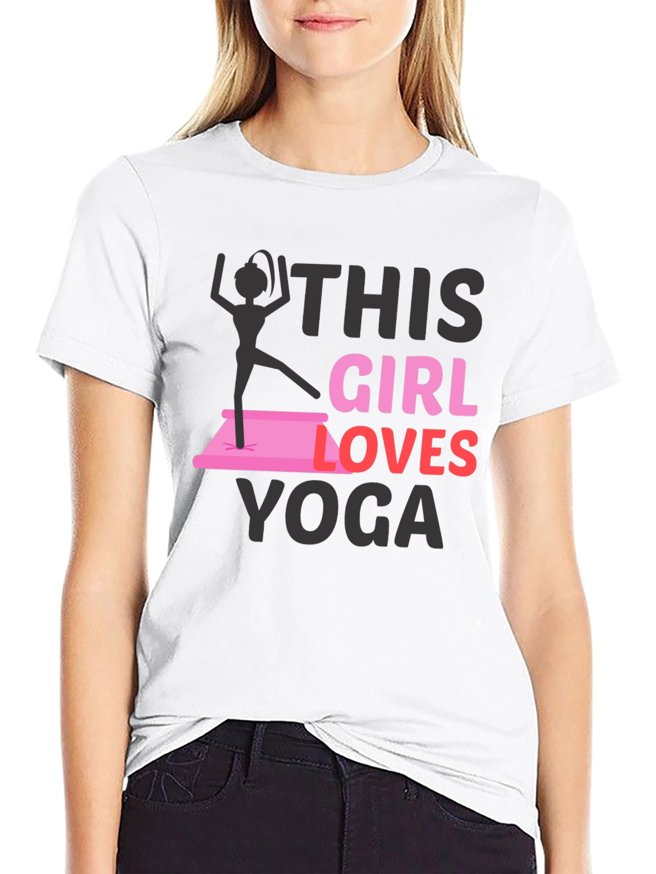 This Girl Loves Yoga Graphic T-Shirt