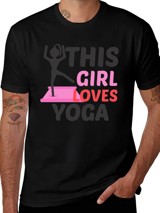 This Girl Loves Yoga Graphic T-Shirt