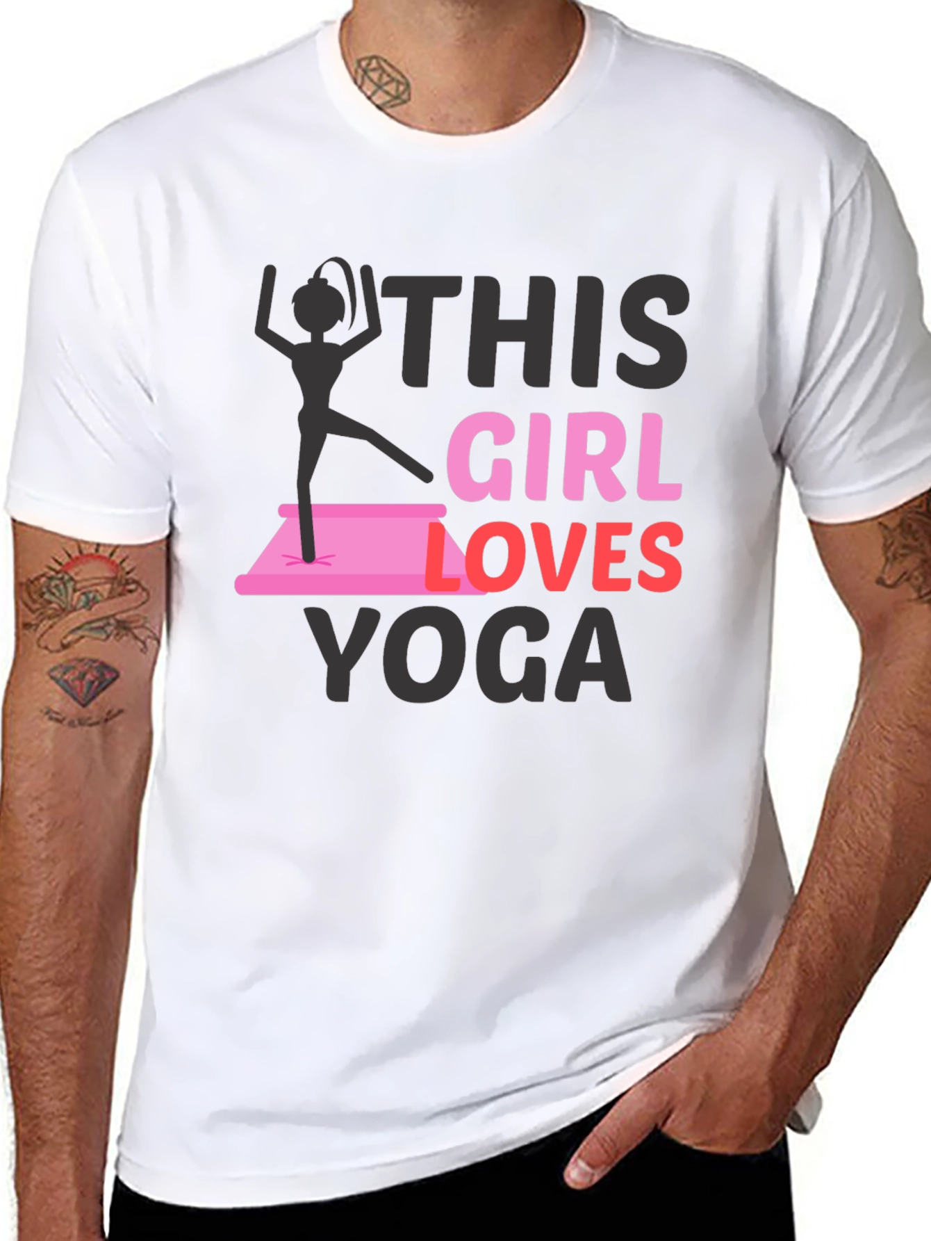 This Girl Loves Yoga Graphic T-Shirt