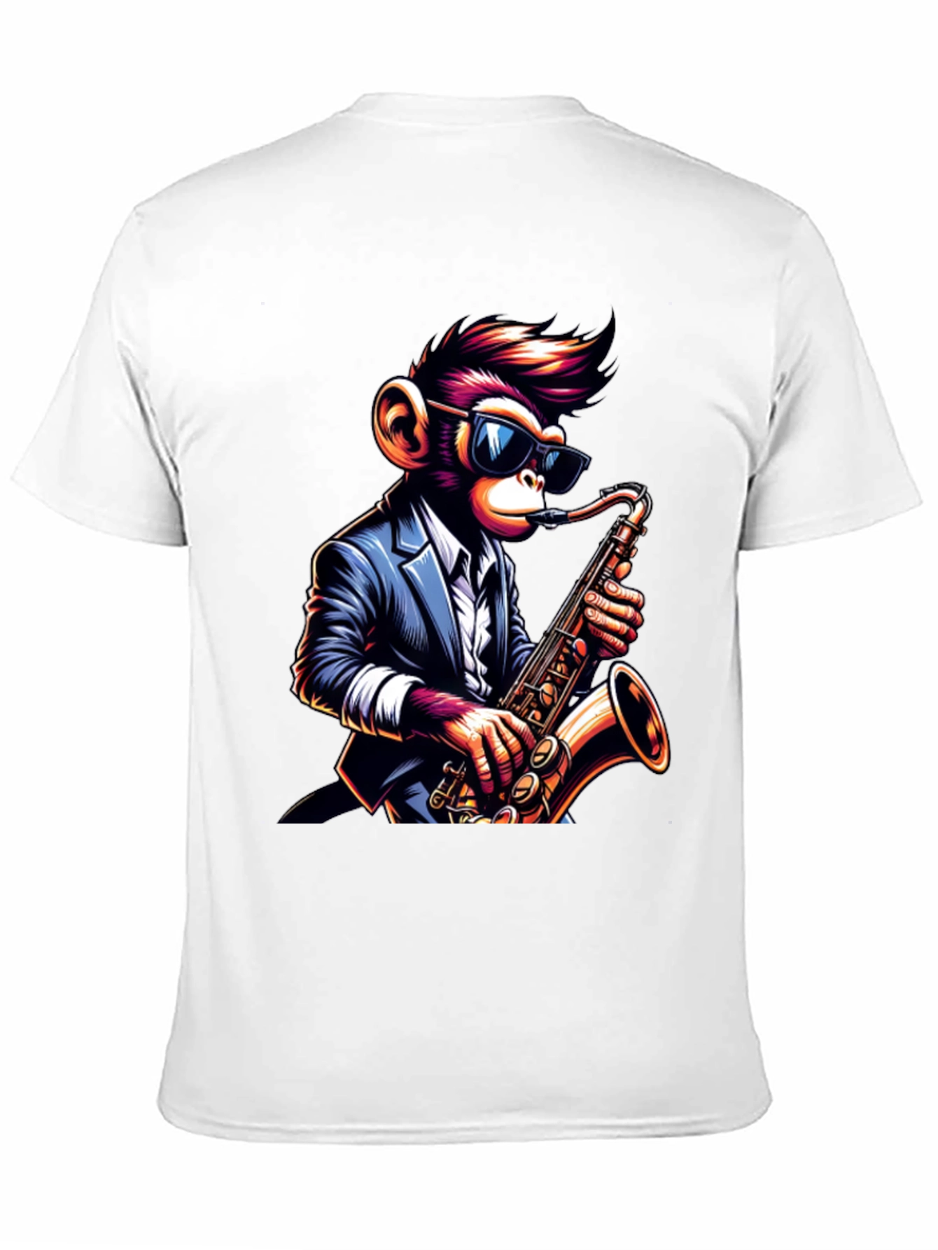 Cool Monkey Saxophone Player Graphic T-Shirt
