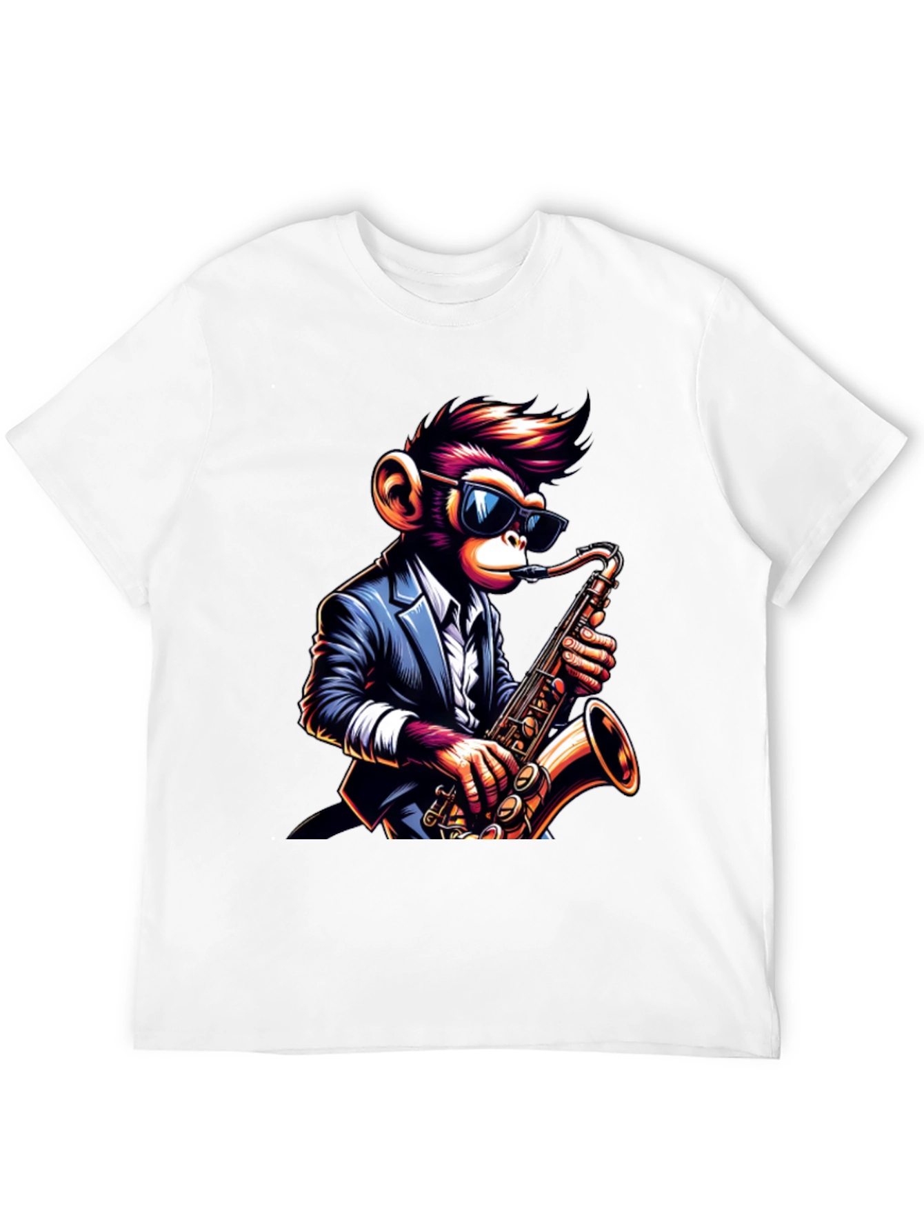 Cool Monkey Saxophone Player Graphic T-Shirt