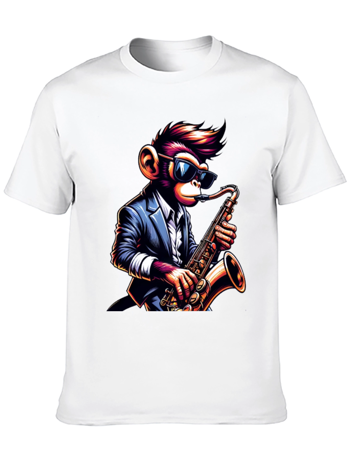 Cool Monkey Saxophone Player Graphic T-Shirt