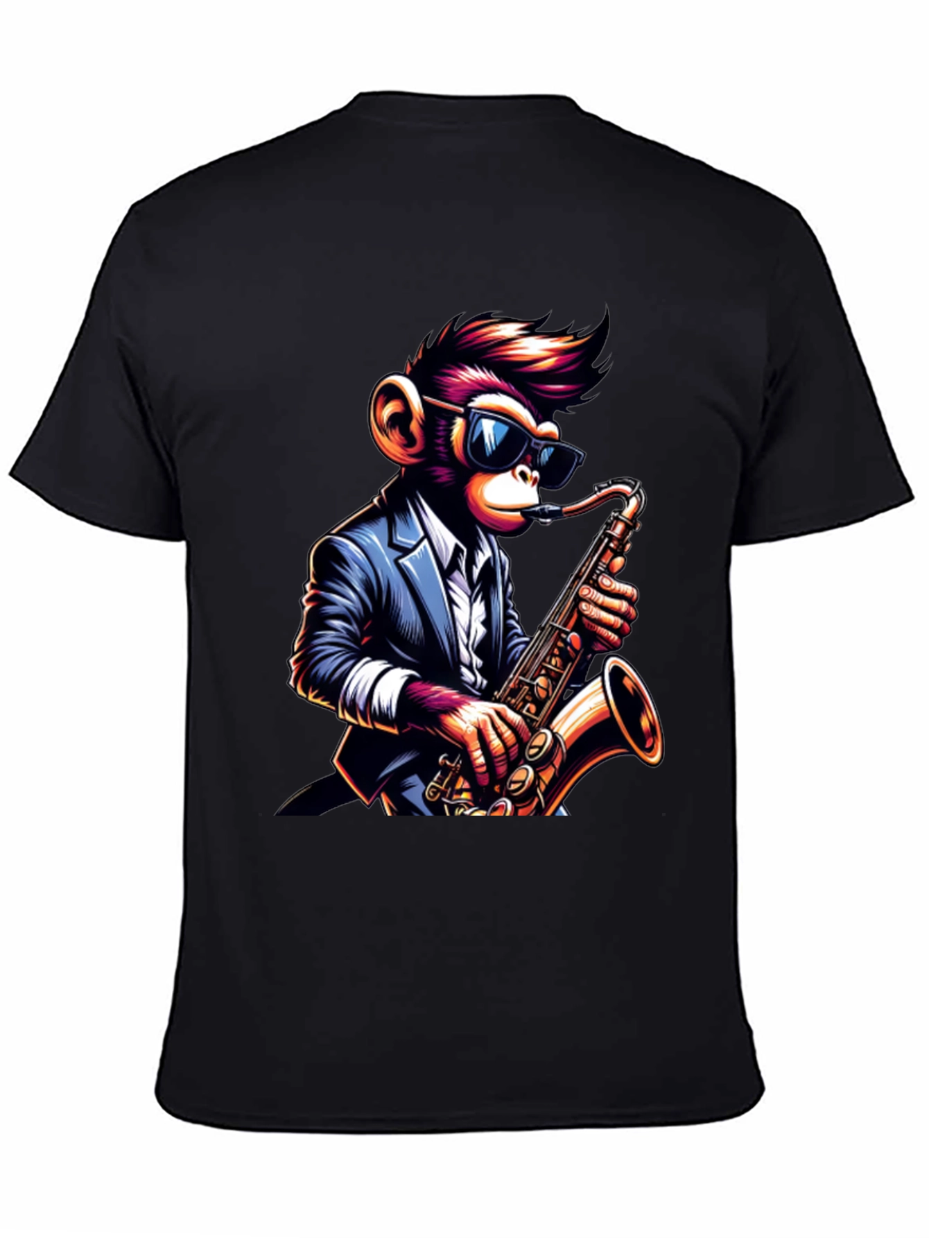 Cool Monkey Saxophone Player Graphic T-Shirt