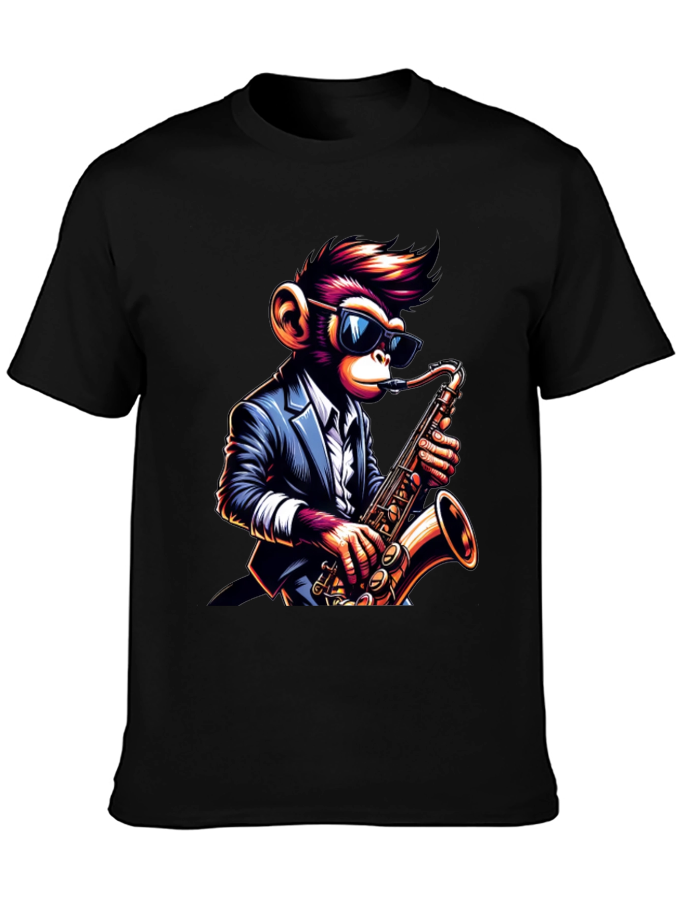 Cool Monkey Saxophone Player Graphic T-Shirt
