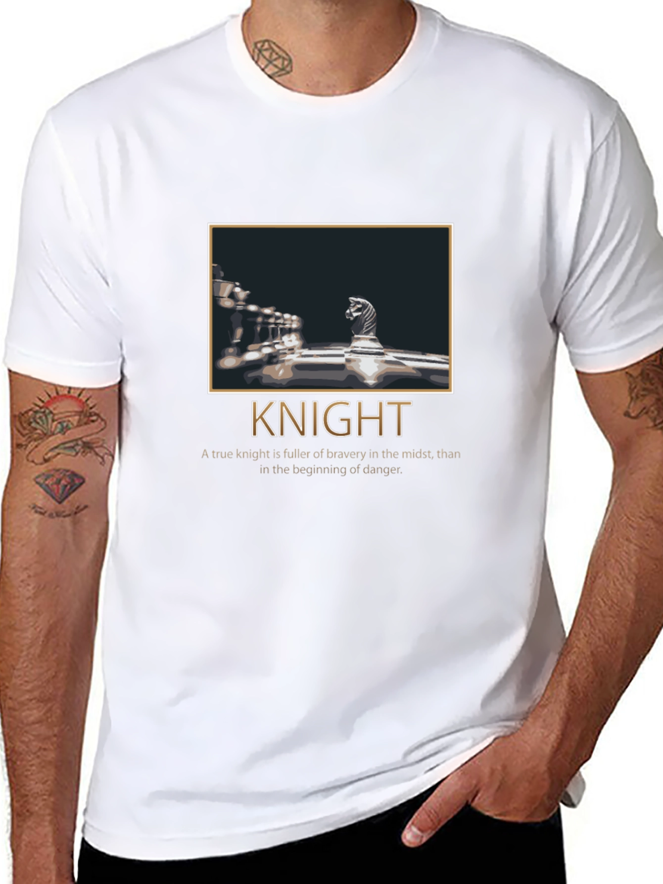 Chess Knight Graphic T-Shirt - Bravery Tee