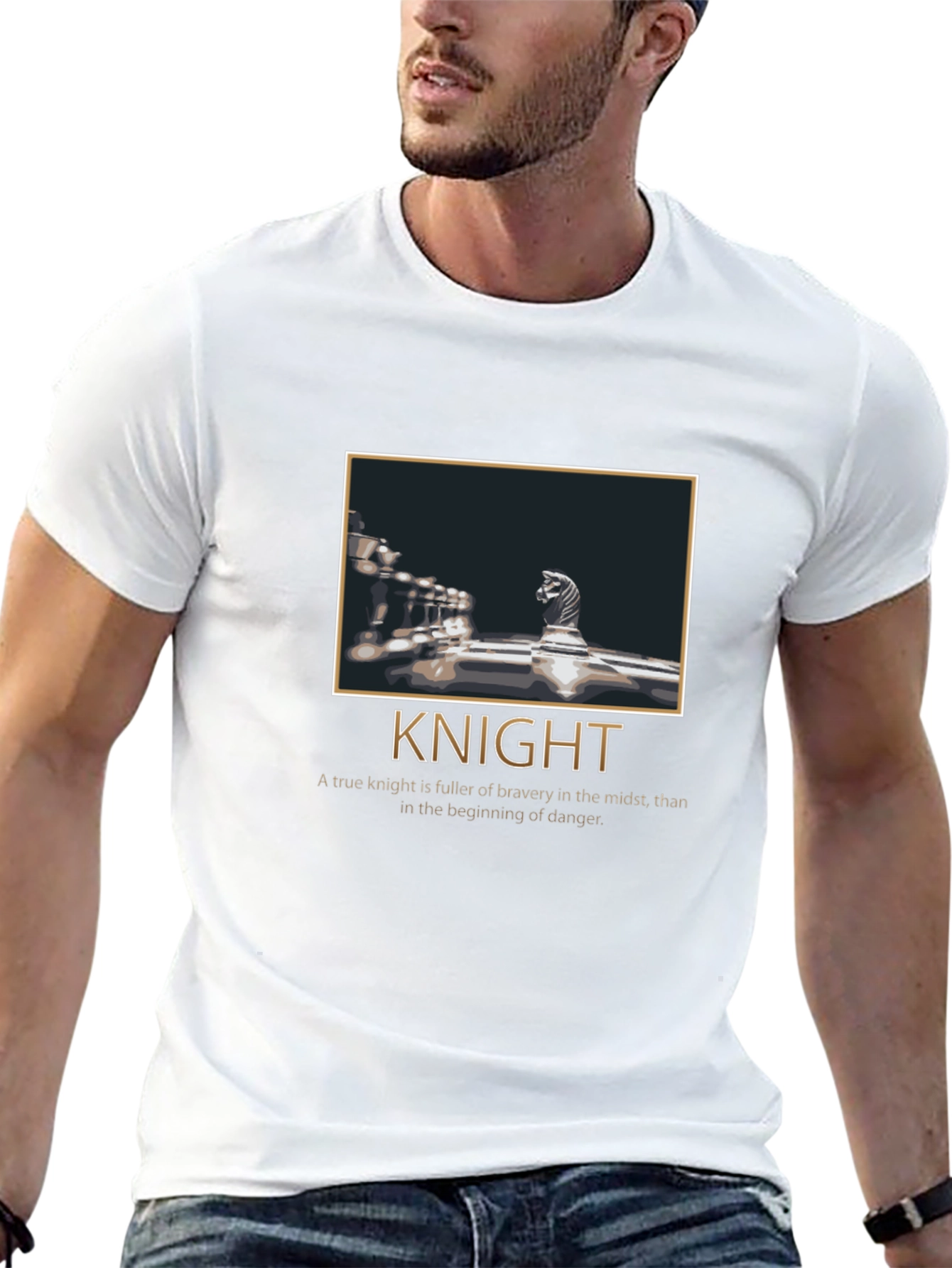 Chess Knight Graphic T-Shirt - Bravery Tee