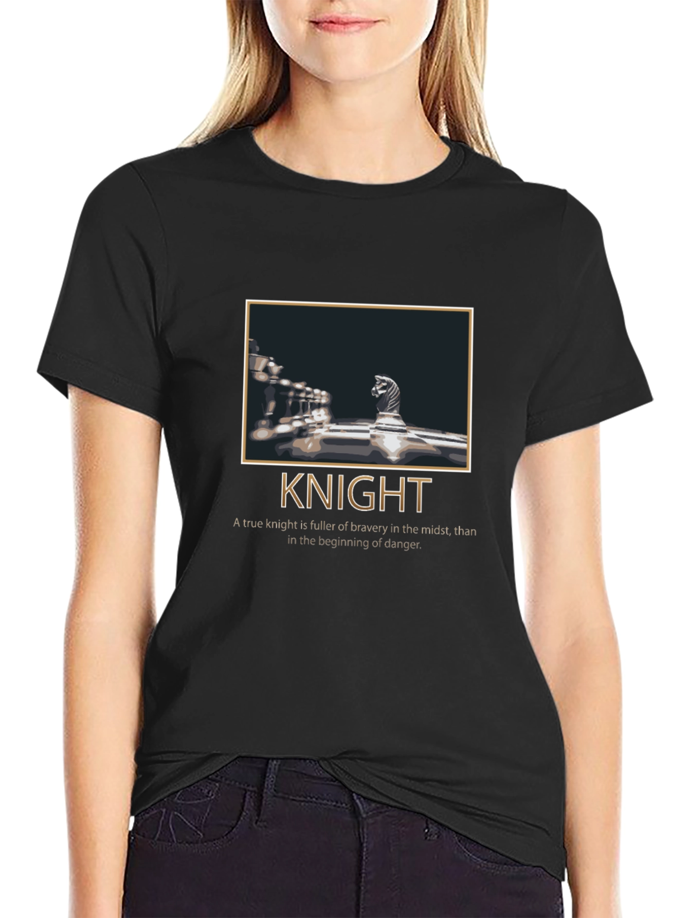 Chess Knight Graphic T-Shirt - Bravery Tee