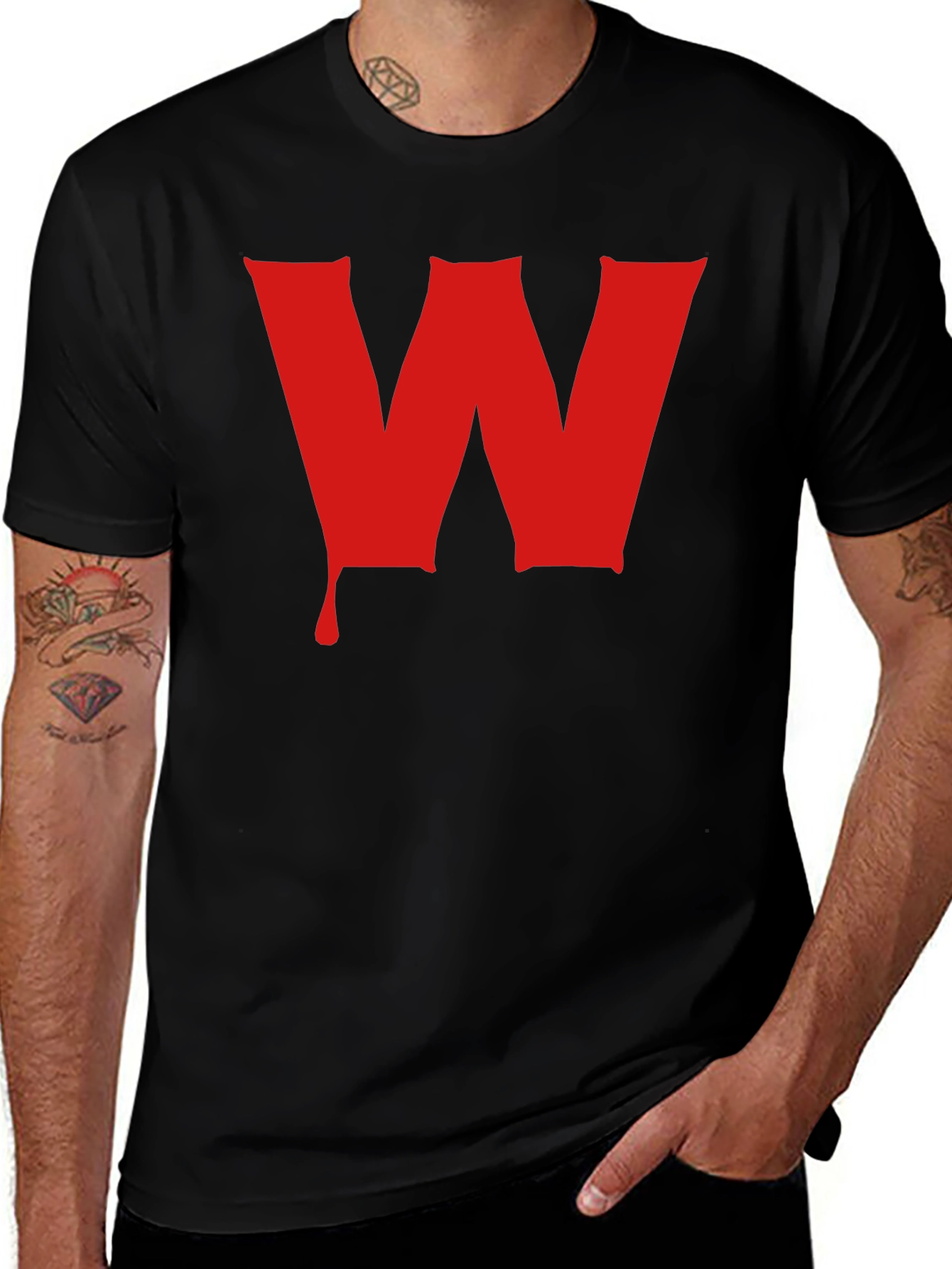 Bloody Red W Black T-Shirt