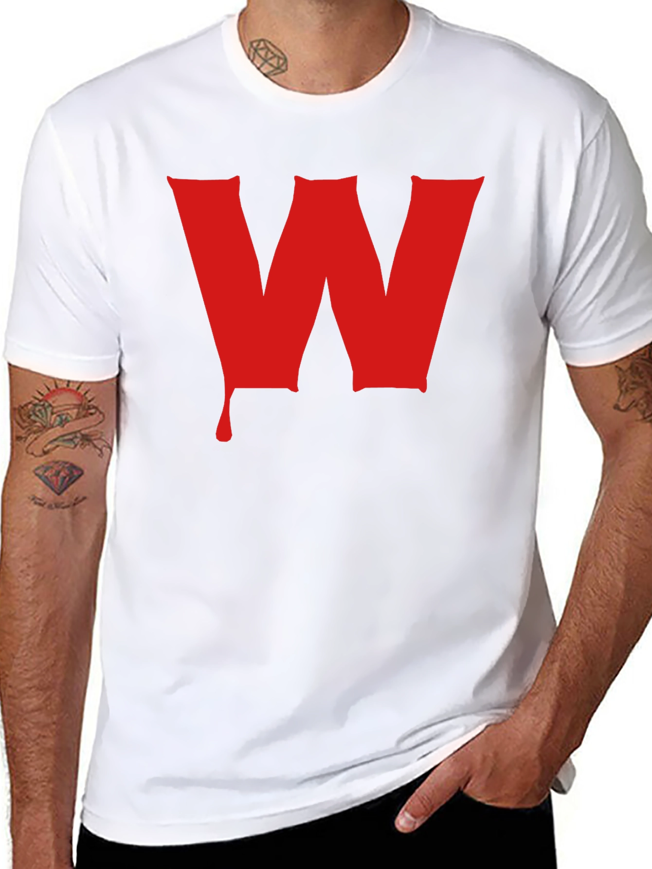 Bloody Red W Black T-Shirt