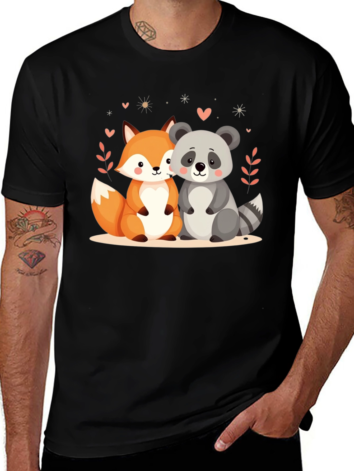 Cute Animal Friends Graphic Tee