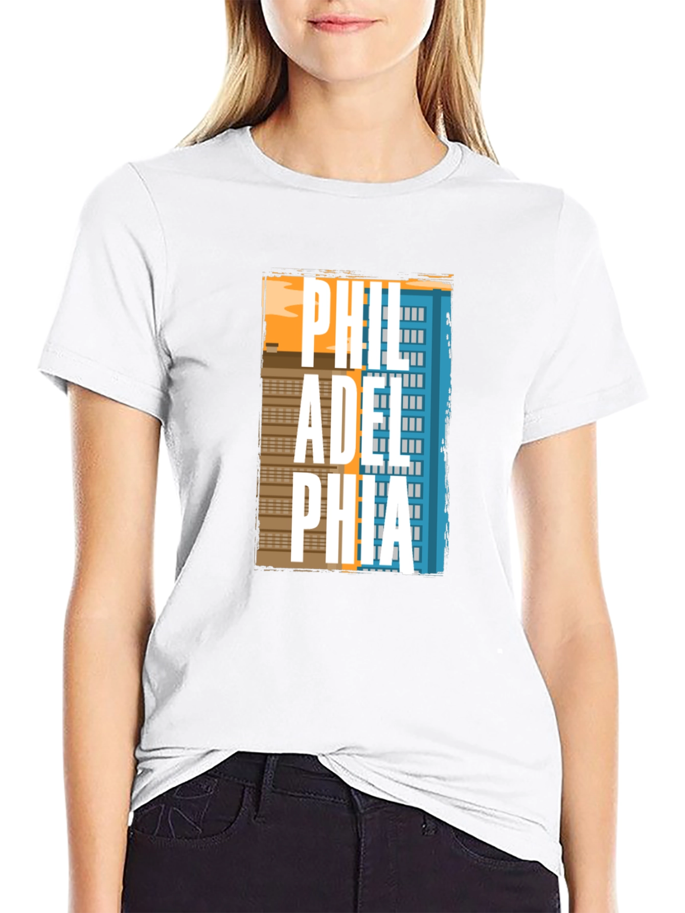 Philadelphia Skyline T-Shirt - Cityscape Design