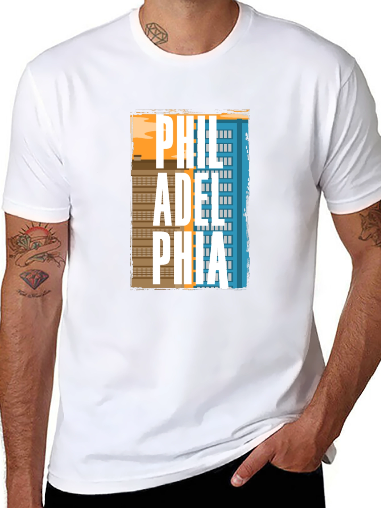 Philadelphia Skyline T-Shirt - Cityscape Design