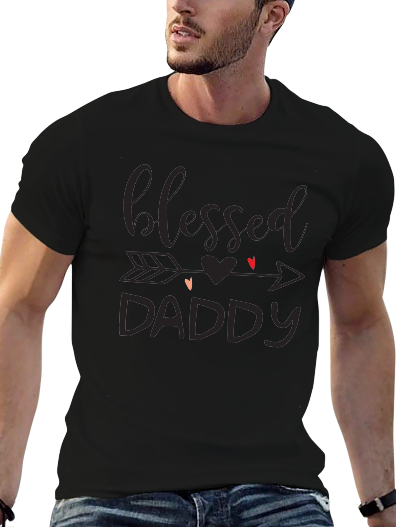 Blessed Daddy Graphic Tee - Black T-Shirt