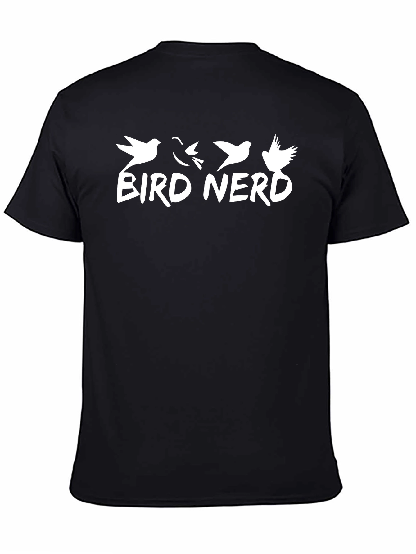Bird Nerd Graphic Tee - Black Cotton T-Shirt