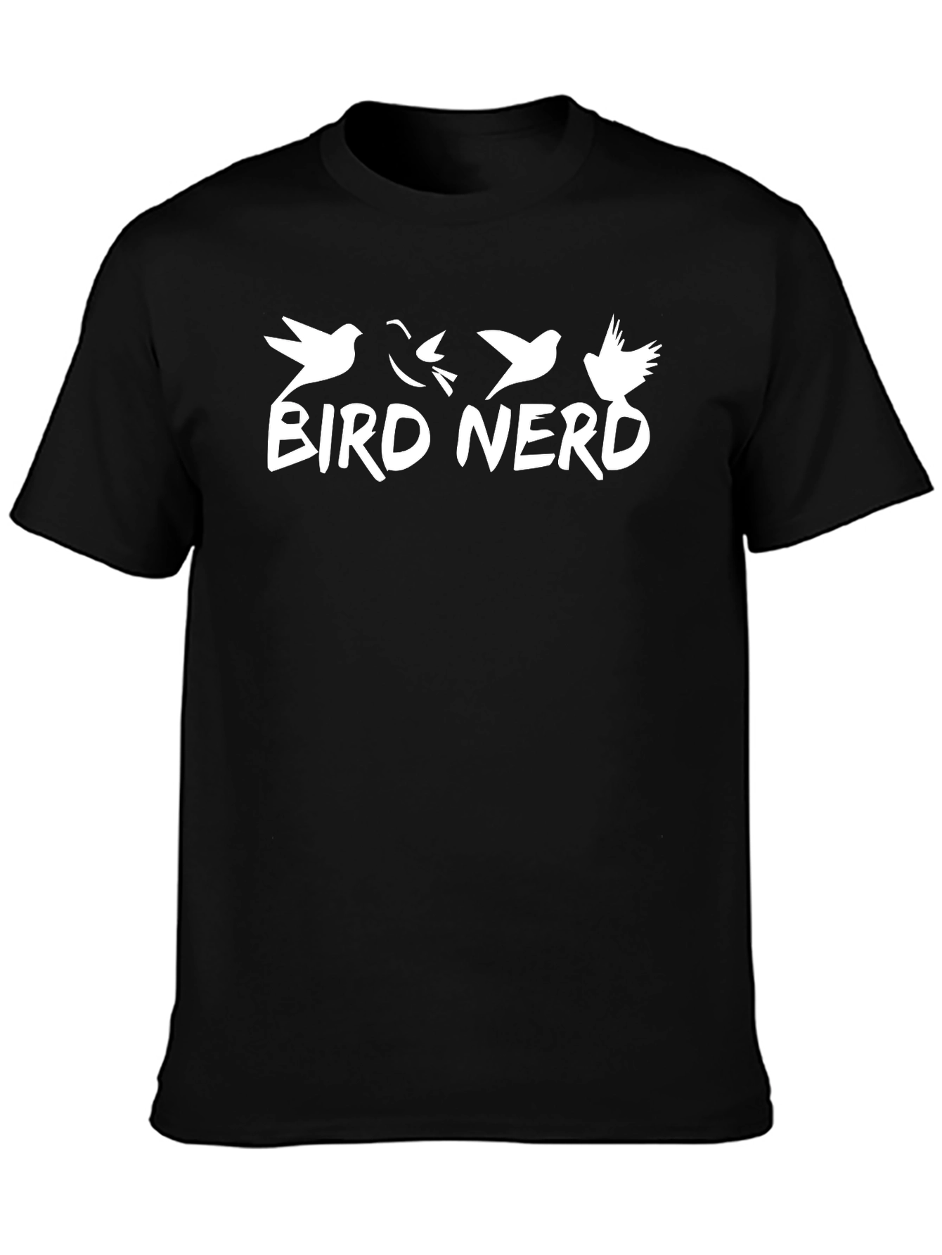 Bird Nerd Graphic Tee - Black Cotton T-Shirt