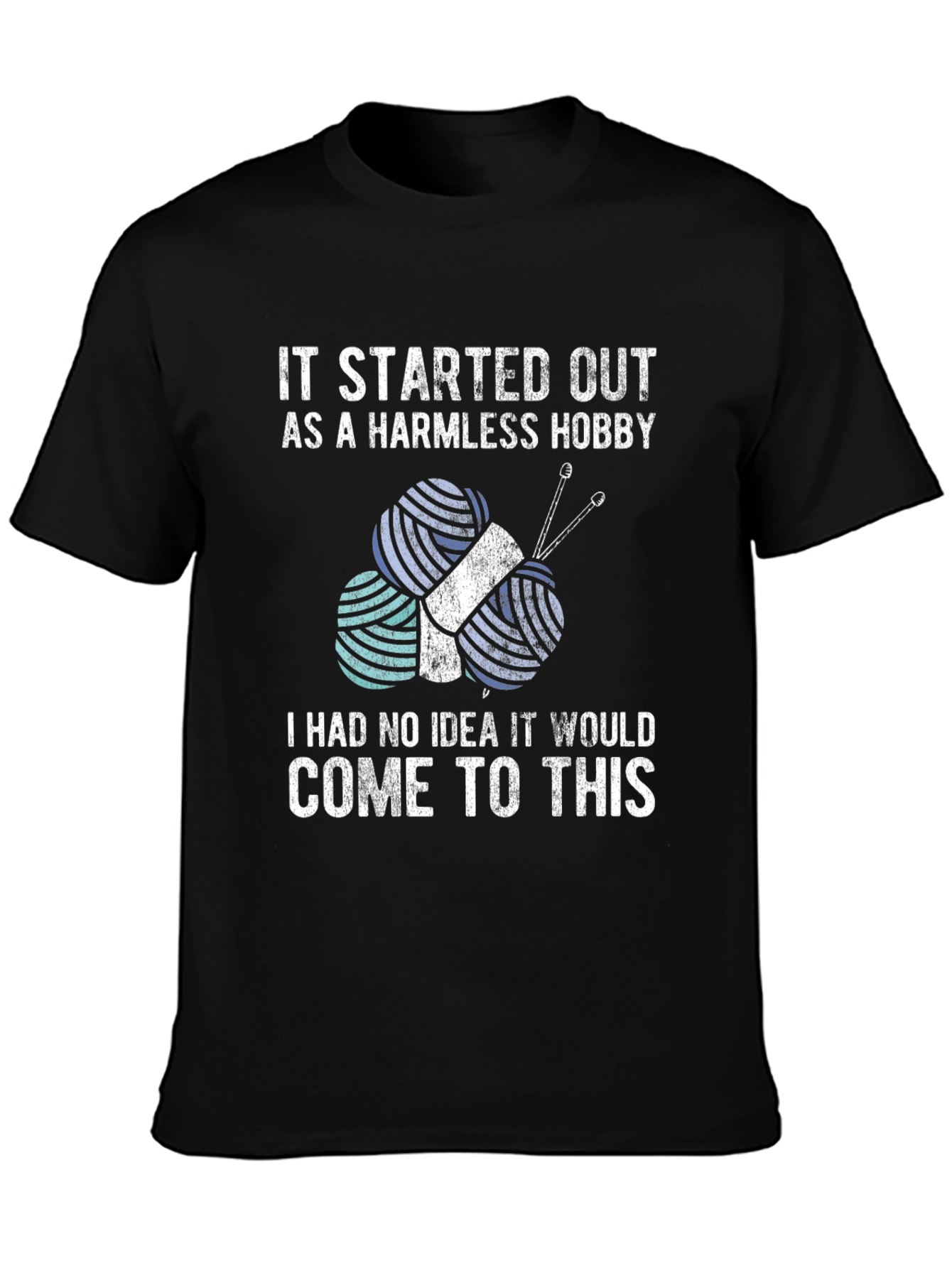Harmless Hobby Knit T-Shirt - Funny Knitting Tee