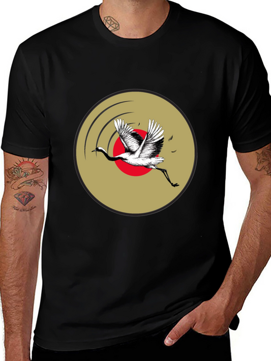 Crane Vinyl Record Graphic Tee - Unique Music Lovers T-Shirt