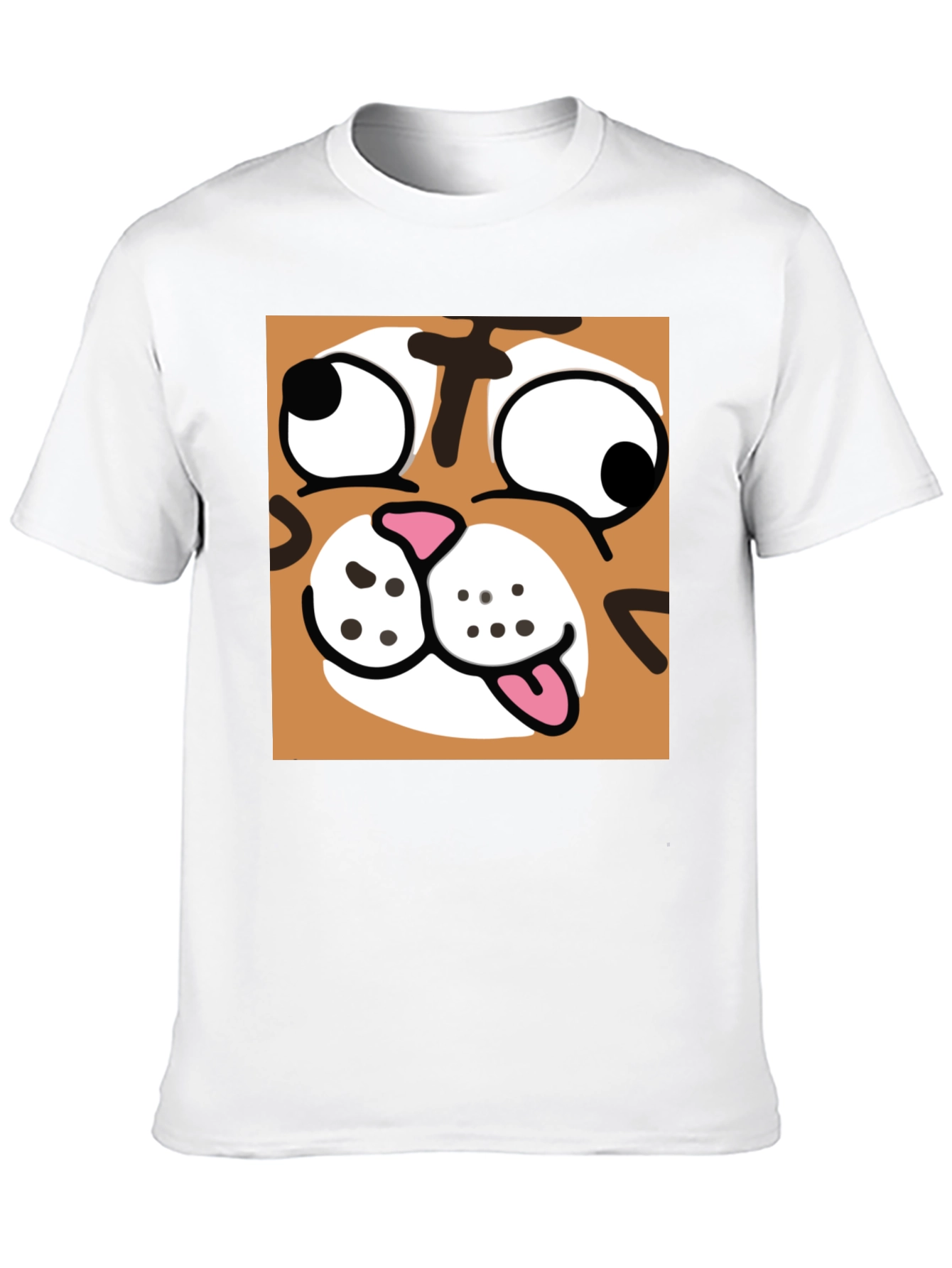 Funny Cartoon Cat Graphic Black T-Shirt
