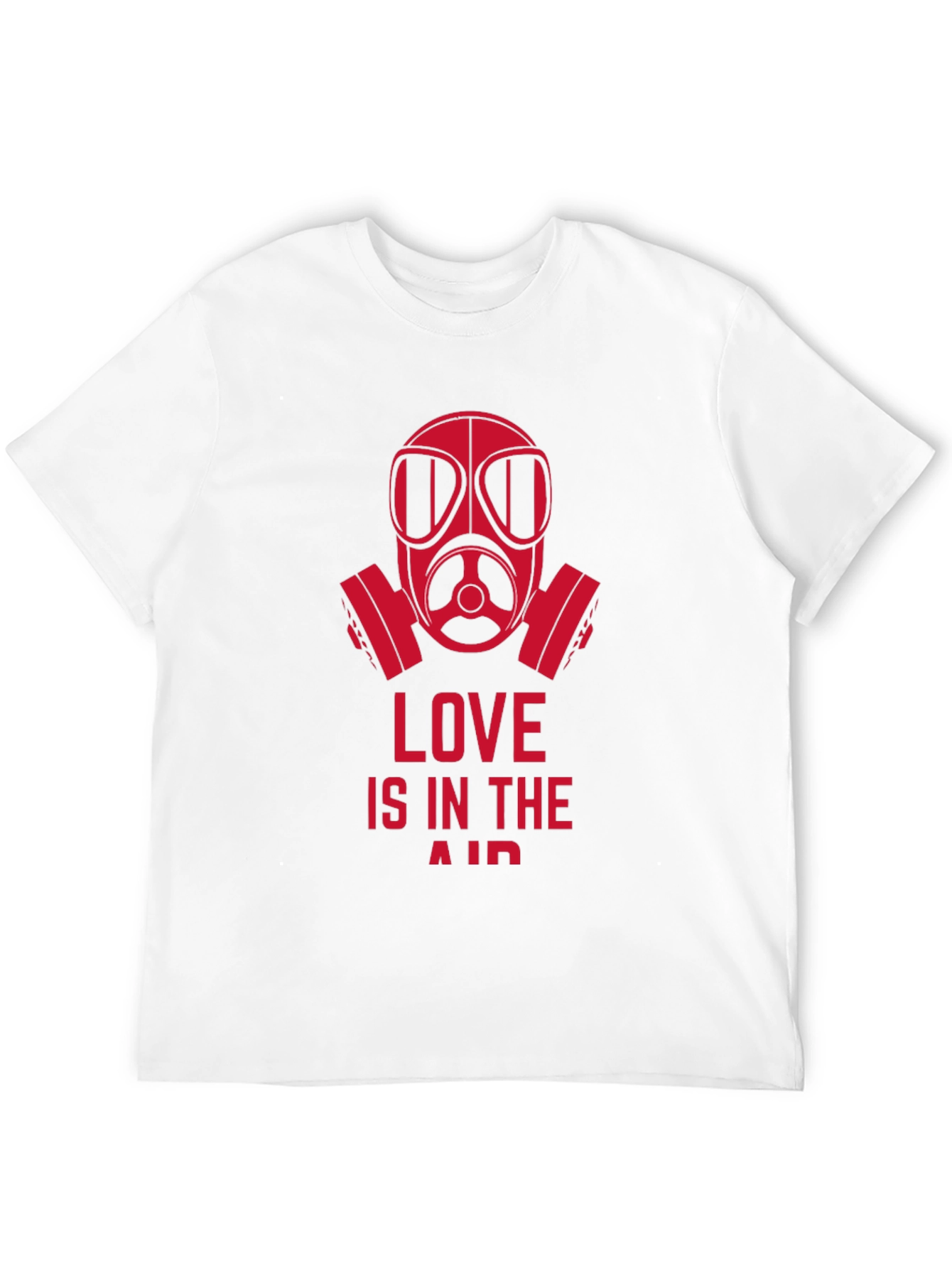 Love is in the Air Gas Mask Graphic Tee