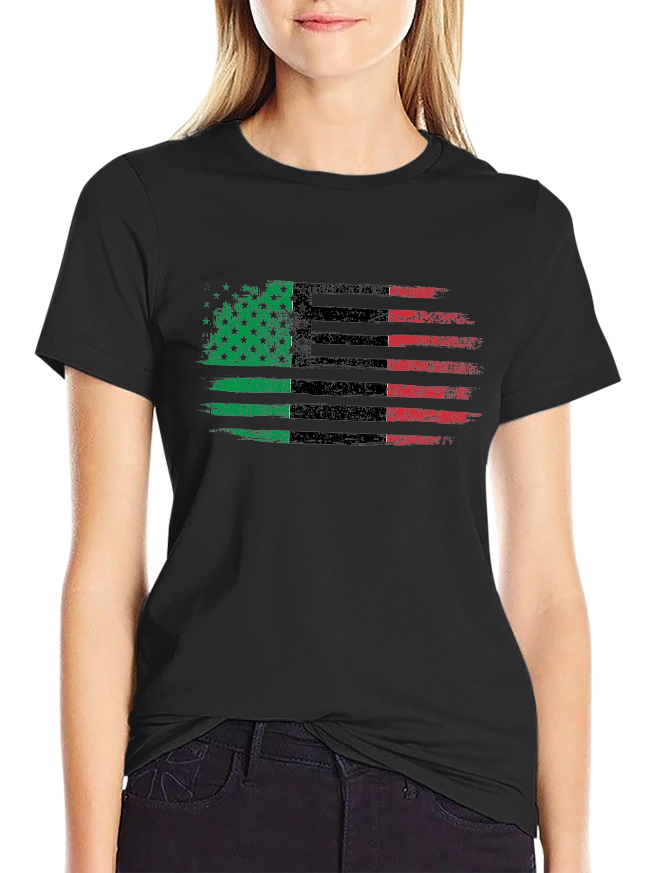 Pan-African Flag Distressed T-Shirt