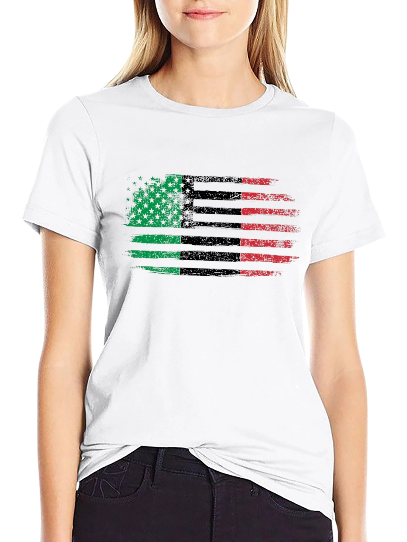 Pan-African Flag Distressed T-Shirt