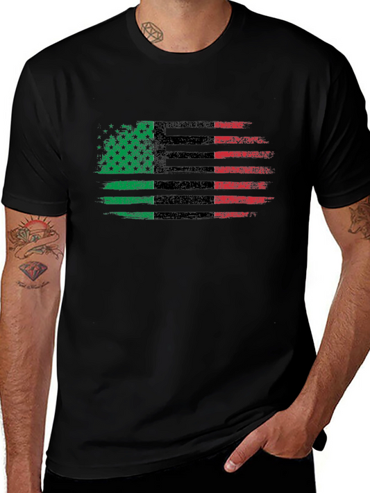 Pan-African Flag Distressed T-Shirt