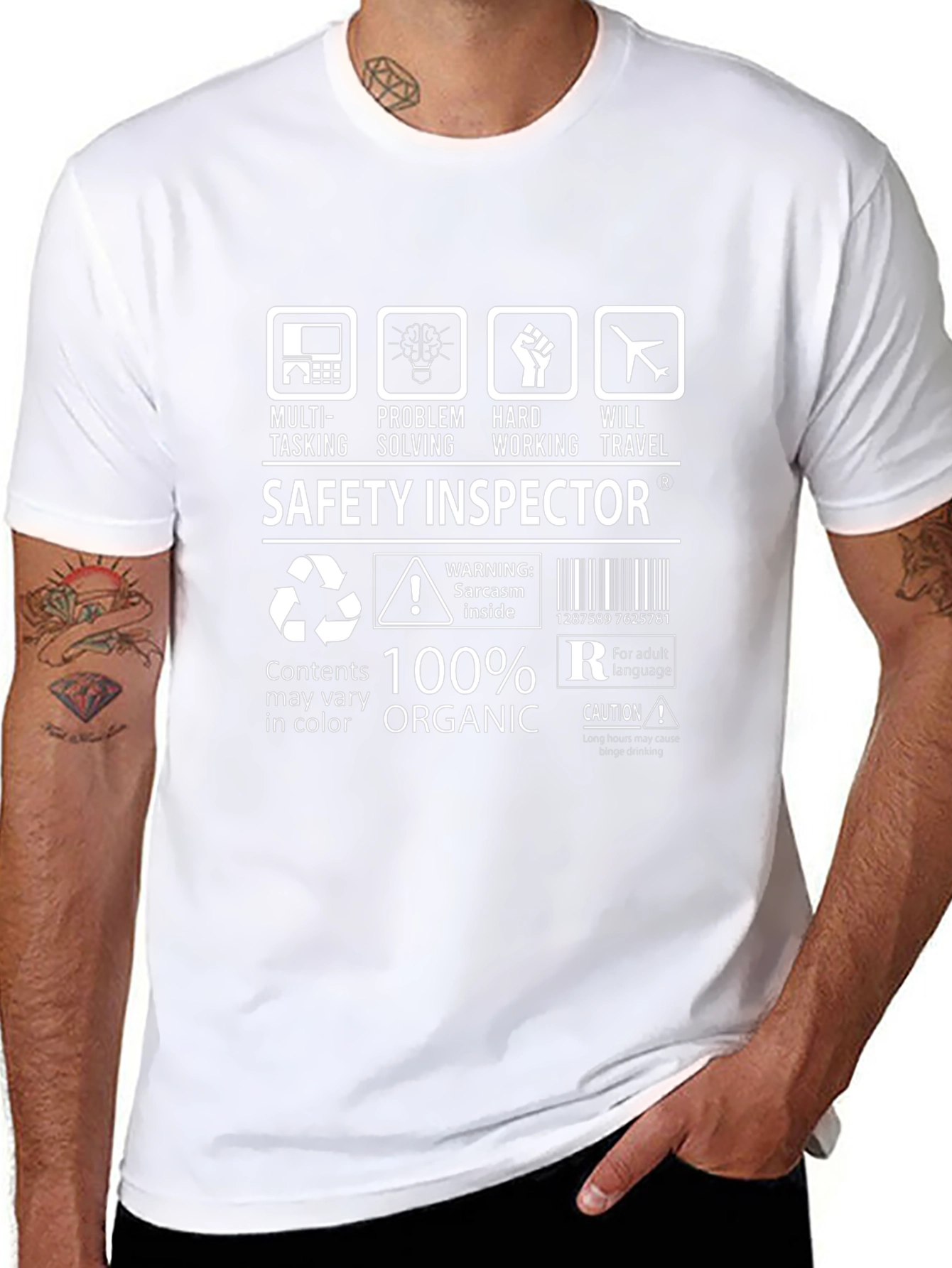 Safety Inspector 100% Organic Funny T-Shirt