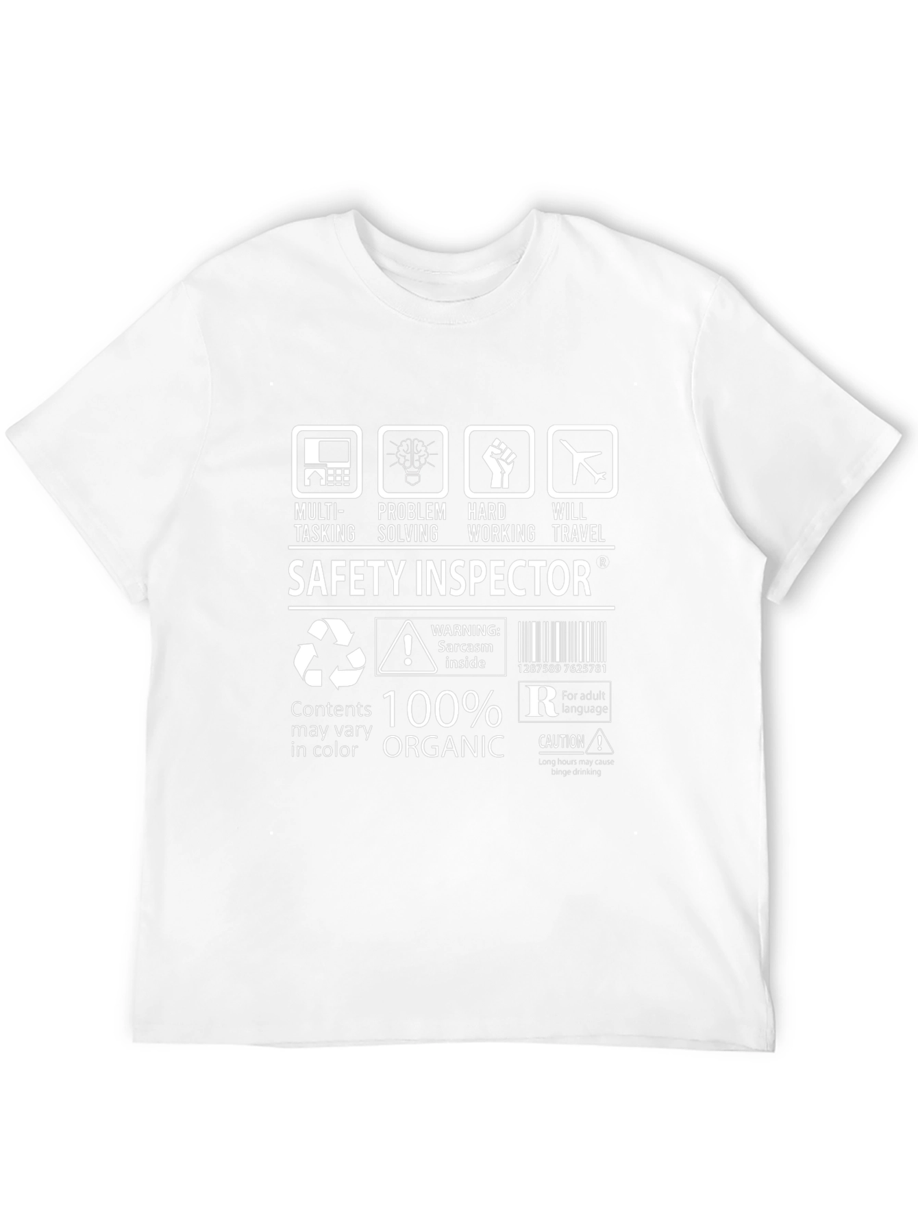 Safety Inspector 100% Organic Funny T-Shirt