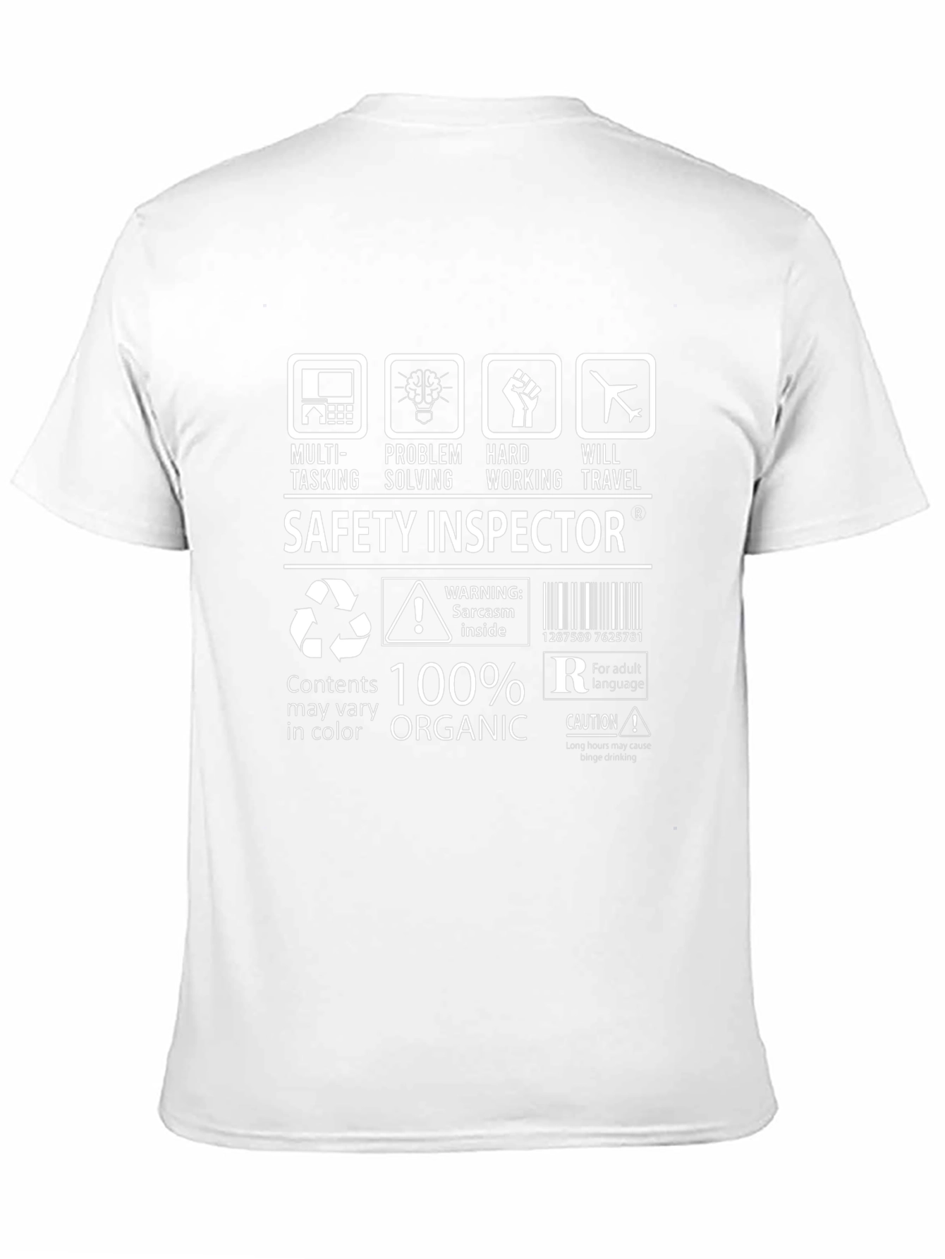 Safety Inspector 100% Organic Funny T-Shirt